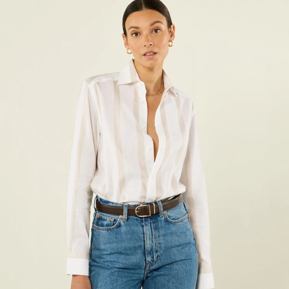 The Boyfriend in Weave, Cream Stripe | WNU (With Nothing Underneath)